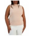 Plus Size Ribbed Seamed Mock-Neck Shell Top Cameo $26.70 Tops